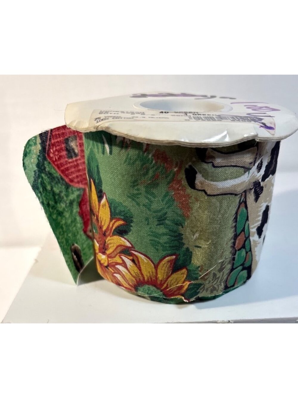 Homestead Farmhouse Themed Cotton Ribbon Roll 2 5/8" Wide Approx 18 Yds Barnyard